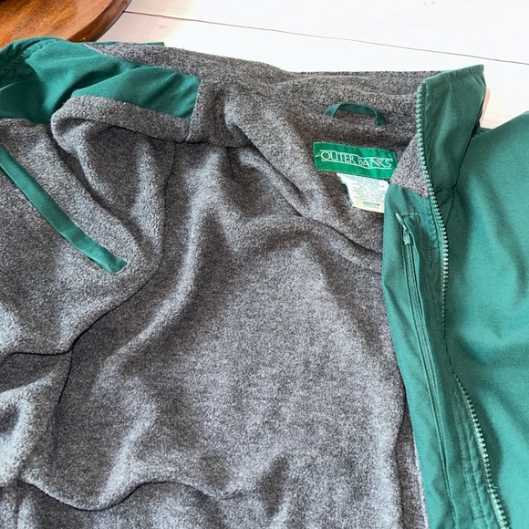 Vintage Outer Banks Men’s Full-Zip Jacket - Size Medium Classic Retro Dark Green - Picture 5 of 5